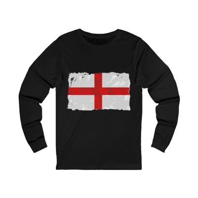 Grunge Painted England Flag Long Sleeve T-Shirt