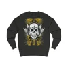 Vintage Grunge Skull Wings Yellow Lace Graffiti Sweatshirt