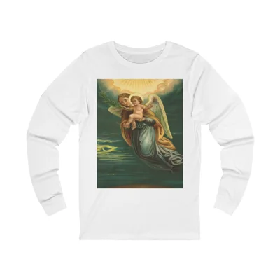 Guardian Angel And Baby Jesus Long Sleeve T-Shirt