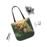 Guardian Angel And Baby Jesus Shoulder Tote Bag