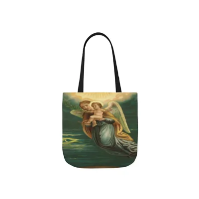 Guardian Angel And Baby Jesus Shoulder Tote Bag