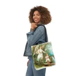 Guardian Angel And Girl Shoulder Tote Bag