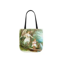 Guardian Angel And Girl Shoulder Tote Bag