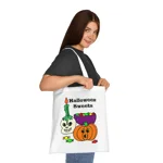 Halloween Sweets Skull Pumpkin Trick Or Treat Cotton Tote Shopping Bag