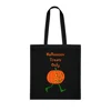 Halloween Treats Only Pumpkin Walking Trick Or Treat Cotton Tote Shopping Bag