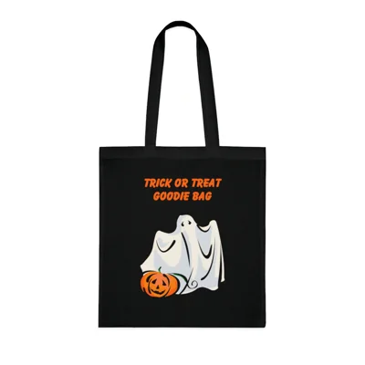 Halloween Trick Or Treat Goodie Bag Ghost Pumpkin Cotton Tote Shopping Bag