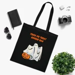 Halloween Trick Or Treat Goodie Bag Ghost Pumpkin Cotton Tote Shopping Bag