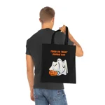 Halloween Trick Or Treat Goodie Bag Ghost Pumpkin Cotton Tote Shopping Bag