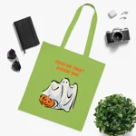 Halloween Trick Or Treat Goodie Bag Ghost Pumpkin Cotton Tote Shopping Bag