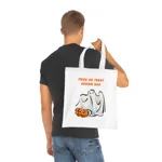 Halloween Trick Or Treat Goodie Bag Ghost Pumpkin Cotton Tote Shopping Bag