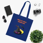 Halloween Trick Or Treat Goodie Bag Witches Hat Broom Cotton Tote Shopping Bag