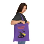 Halloween Trick Or Treat Goodie Bag Witches Hat Broom Cotton Tote Shopping Bag