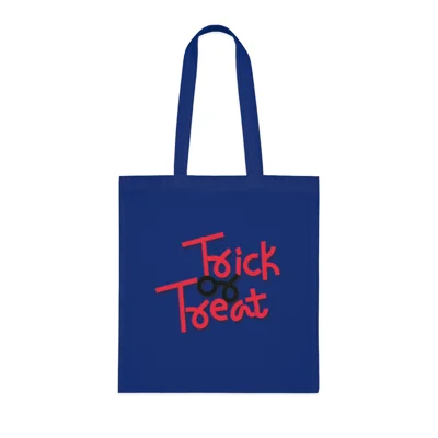 Halloween Trick Or Treat Quote Cotton Tote Shopping Bag