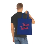 Halloween Trick Or Treat Quote Cotton Tote Shopping Bag