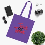 Halloween Trick Or Treat Quote Cotton Tote Shopping Bag