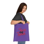 Halloween Trick Or Treat Quote Cotton Tote Shopping Bag