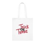 Halloween Trick Or Treat Quote Cotton Tote Shopping Bag