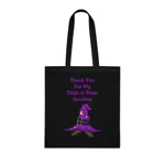 Halloween Trick or Treat Shy Wizard Cotton Tote Shopping Bag