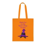 Halloween Trick or Treat Shy Wizard Cotton Tote Shopping Bag