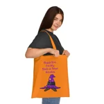 Halloween Trick or Treat Shy Wizard Cotton Tote Shopping Bag