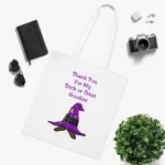 Halloween Trick or Treat Shy Wizard Cotton Tote Shopping Bag