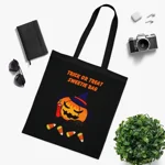 Halloween Trick Or Treat Sweetie Bag Pumpkin Spider Cotton Tote Shopping Bag