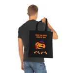 Halloween Trick Or Treat Sweetie Bag Pumpkin Spider Cotton Tote Shopping Bag