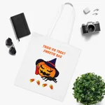 Halloween Trick Or Treat Sweetie Bag Pumpkin Spider Cotton Tote Shopping Bag