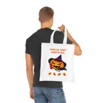 Halloween Trick Or Treat Sweetie Bag Pumpkin Spider Cotton Tote Shopping Bag