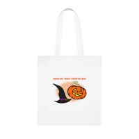 Halloween Trick Or Treat Sweetie Bag Witches Hat Pumpkin Cotton Tote Shopping Bag