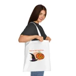 Halloween Trick Or Treat Sweetie Bag Witches Hat Pumpkin Cotton Tote Shopping Bag