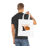 Halloween Trick Or Treat Sweetie Bag Witches Hat Pumpkin Cotton Tote Shopping Bag