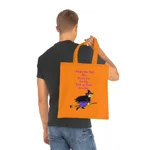 Halloween Trick or Treat Witch Autism Shy Introvert Cotton Tote Shopping Bag