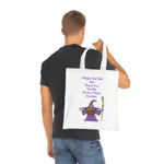 Halloween Trick or Treat Wizard Autism Shy Introvert Cotton Tote Shopping Bag