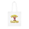 Happy Easter Funny Cool Funky Brown Bunny Cotton Shopping Tote Bag