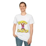 Happy Easter Funny Cool Funky Brown Bunny Cotton T-Shirt