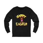 Happy Easter Funny Cool Funky Brown Bunny Long Sleeve T-Shirt
