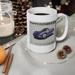 Happy Father's Day Blue Convertible Sports Car Coffee Mug