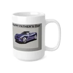 Happy Father's Day Blue Convertible Sports Car Coffee Mug