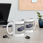 Happy Father's Day Blue Convertible Sports Car Coffee Mug