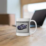 Happy Father's Day Blue Convertible Sports Car Coffee Mug