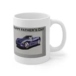 Happy Father's Day Blue Convertible Sports Car Coffee Mug