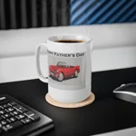 Happy Father's Day Red Convertible Sports Car Coffee Mug