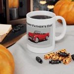 Happy Father's Day Red Convertible Sports Car Coffee Mug