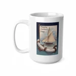 Happy Father's Day Sailing Classic Yacht Coffee Mug