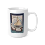 Happy Father's Day Sailing Classic Yacht Coffee Mug