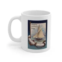 Happy Father's Day Sailing Classic Yacht Coffee Mug