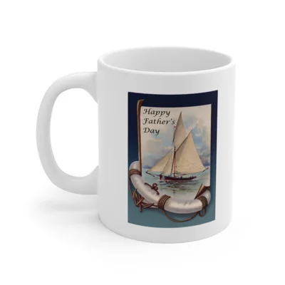 Happy Father's Day Sailing Classic Yacht Coffee Mug