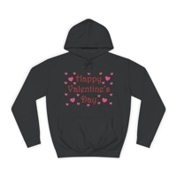 Happy Valentine's Day Quote Pink Hearts Hoodie
