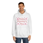 Happy Valentine's Day Quote Pink Hearts Hoodie